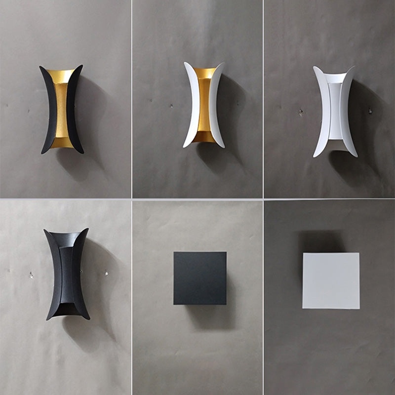 Moderner minimalistischer Stil nach oben und unten LED Wandleuchte Metal 2 Lichter Wandleuchten