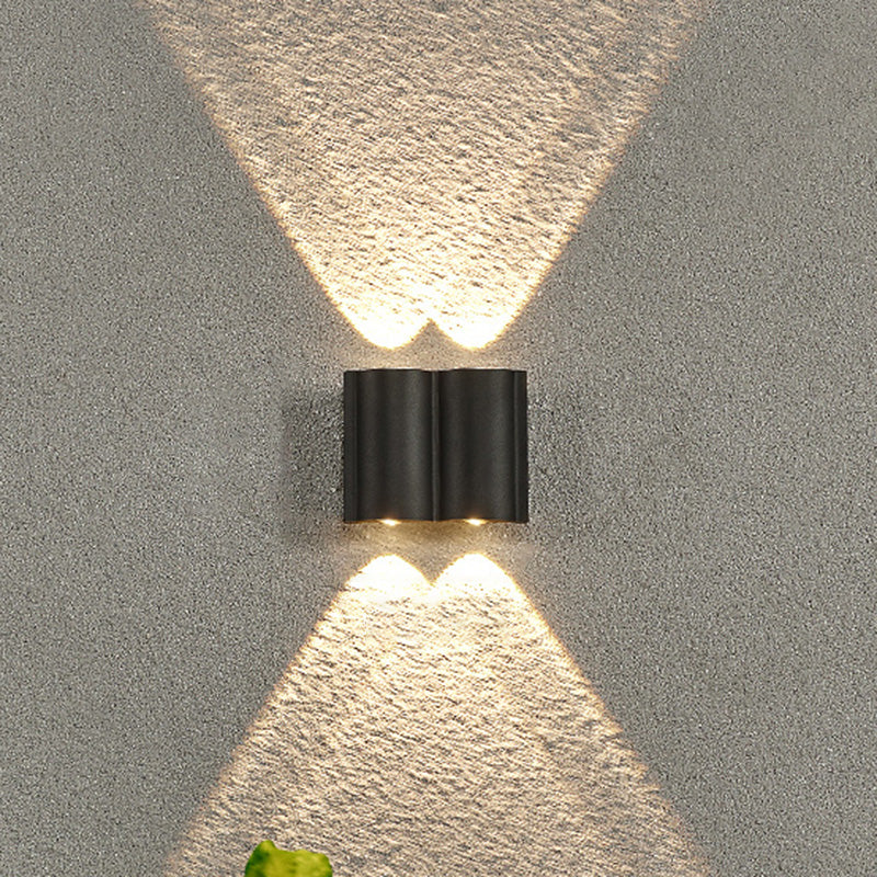 Tubes de style minimaliste moderne de haut en bas de la mur à lad lad lampe à la paroi des lumières murales en métal pour mur extérieur