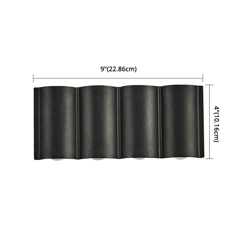 Tubes de style minimaliste moderne de haut en bas de la mur à lad lad lampe à la paroi des lumières murales en métal pour mur extérieur