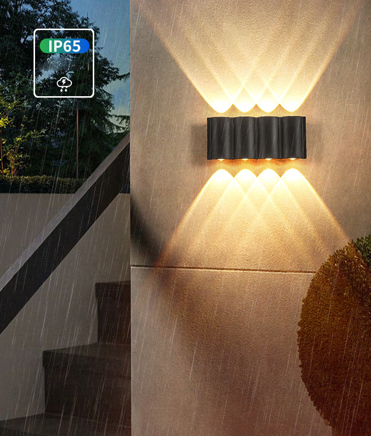 Tubes de style minimaliste moderne de haut en bas de la mur à lad lad lampe à la paroi des lumières murales en métal pour mur extérieur