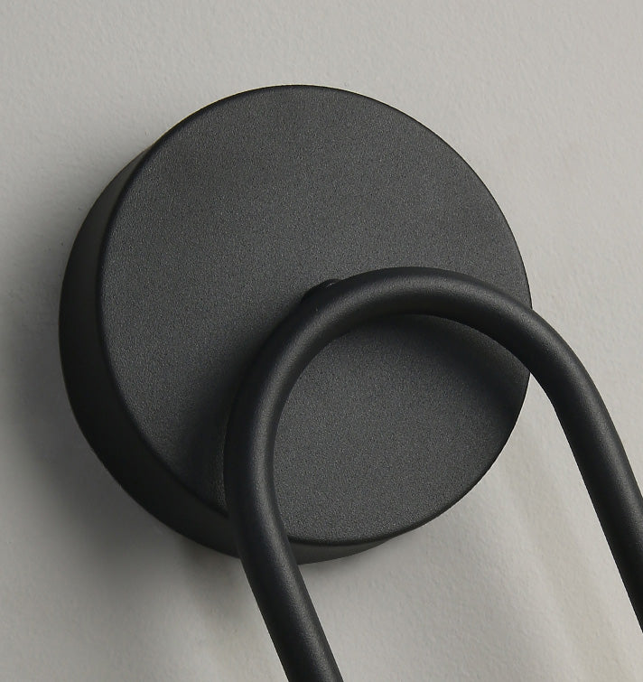 Black Metal LED Wall Lamp 2 Light Hanging Wall Sconce Lamp with Glass Globe and Acrylic Shade