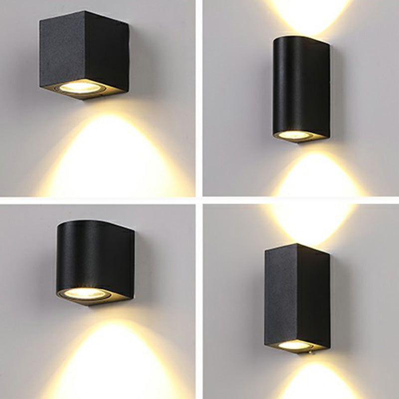 Modern Minimalist Style Cylinder Up and Down LED Wall Sconce Metal Wall Mounted Lamps