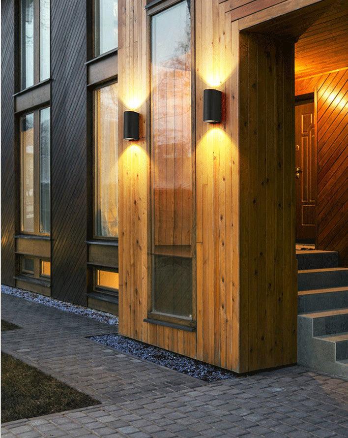 Modern Minimalist Style Cylinder Up and Down LED Wall Sconce Metal Wall Mounted Lamps