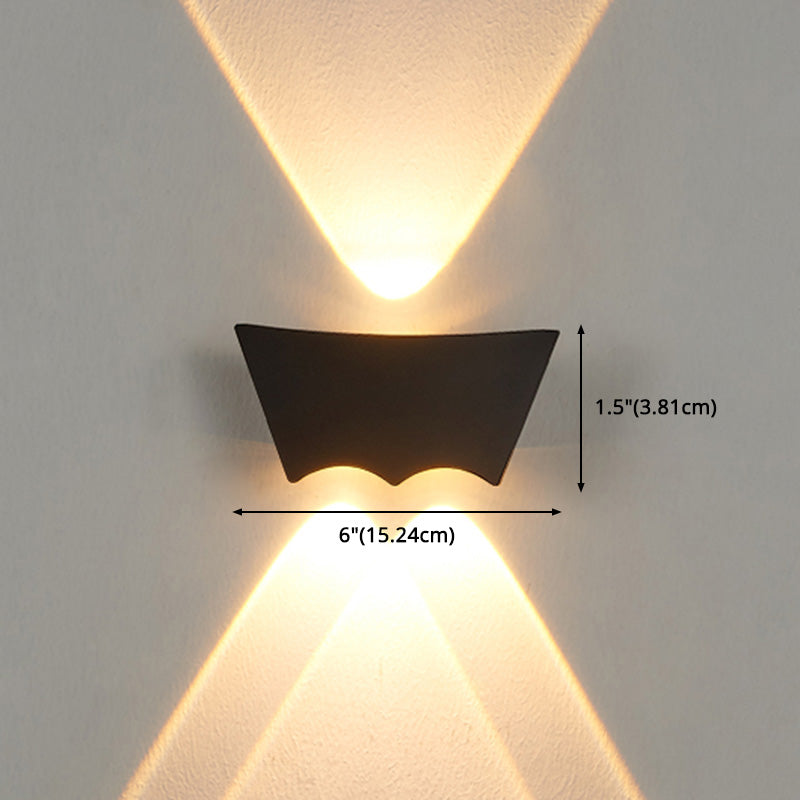 Modern Minimalist Style Up and Down LED Wall Sconce Metal Sconce Light Fixtures for Outside Wall