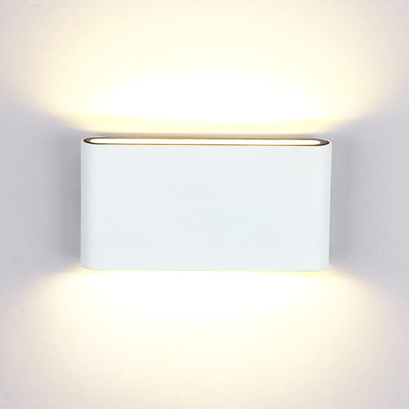 Moderner minimalistischer Stil nach oben und unten LED Wandleuchte Metallwandbeleuchtung für Schlafzimmer