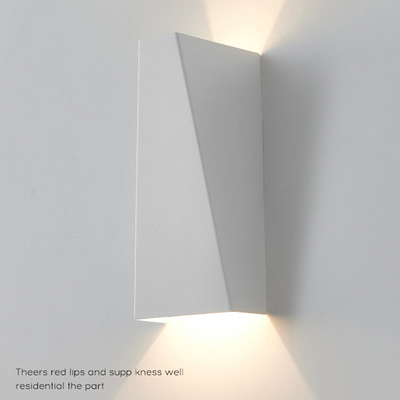 Modern Minimalist Style Geometric Up and Down LED Wall Sconce Metal Wall Light for Stairway
