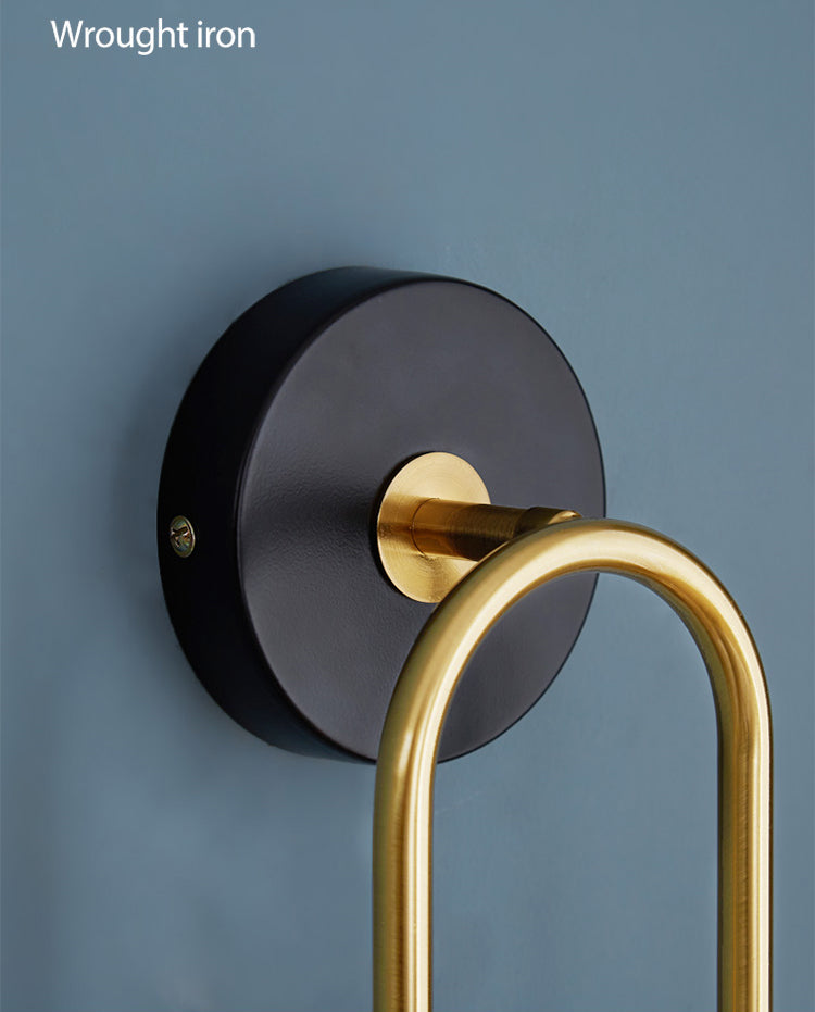 Metallo lampada appesa a parete in vetro a parete a parete in metallo a parete a parete con piastra backplate metallica