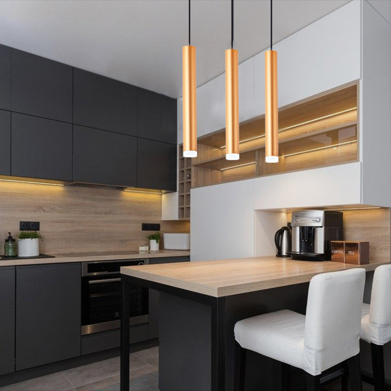 Pendre de tube en aluminium Minimalisme de lampal de plafond LED LED HORDING FOR POUR RABLÈME