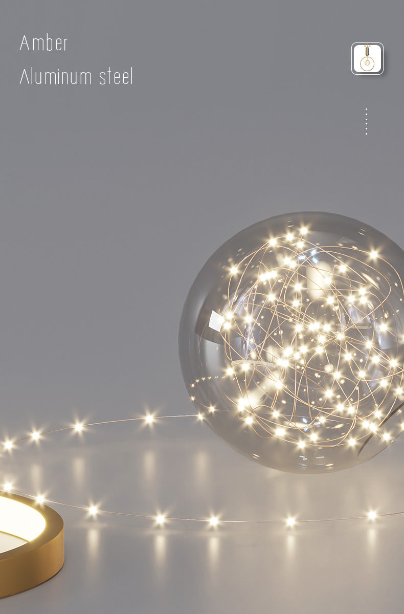 Modern Minimalist Style Circular Wall Mounted Light fixture Glass Wall Light Sconces with Antlers