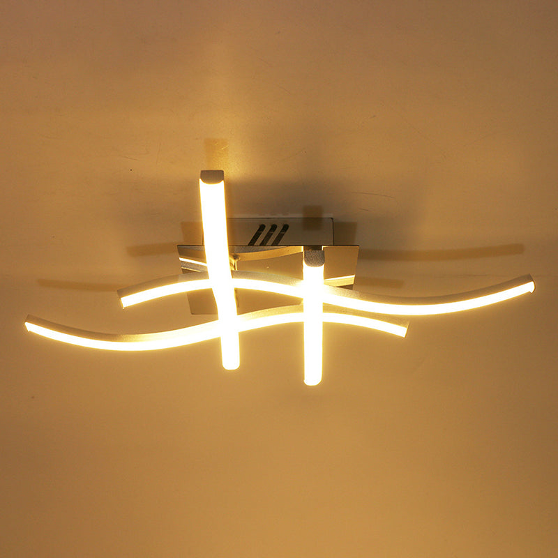 Linear Sputnik Flush Mount Ceiling Light New Modern Aluminum Flush Light for Bedroom