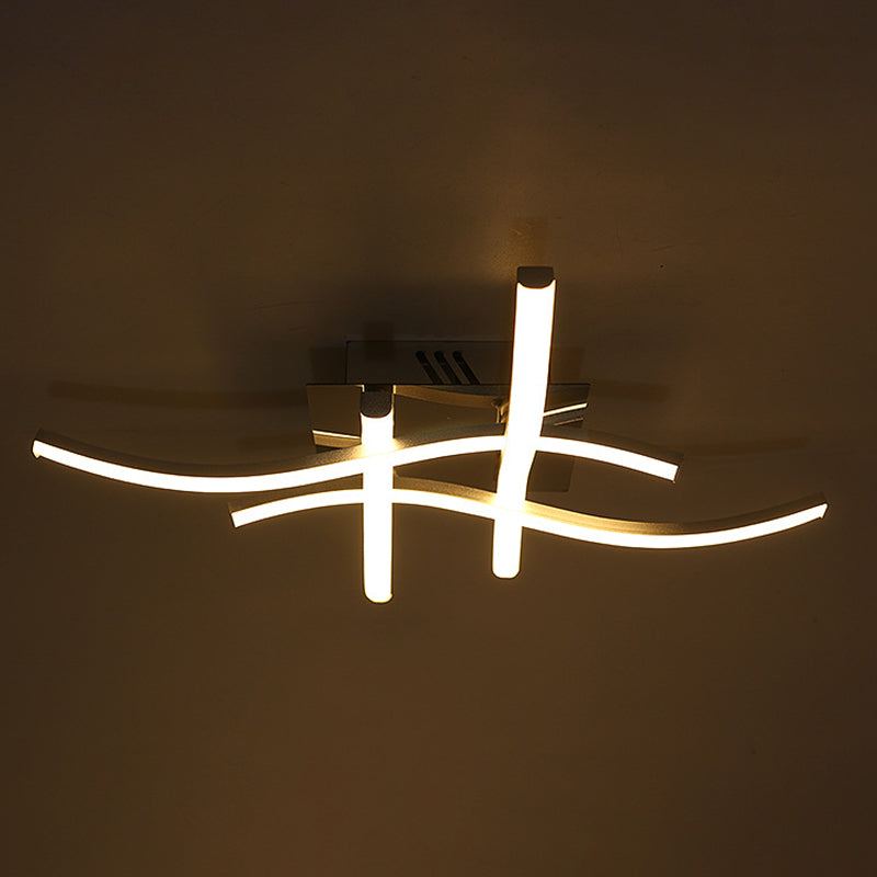 Linear Sputnik Flush Mount Ceiling Light New Modern Aluminum Flush Light for Bedroom