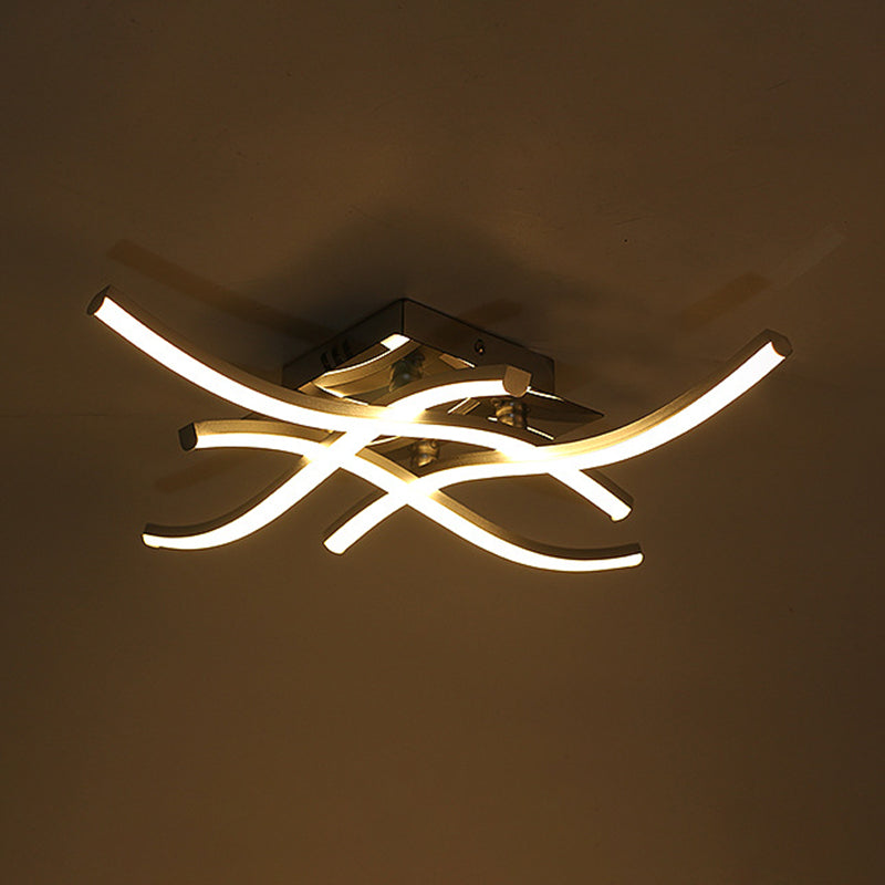 Linear Sputnik Flush Mount Ceiling Light New Modern Aluminum Flush Light for Bedroom