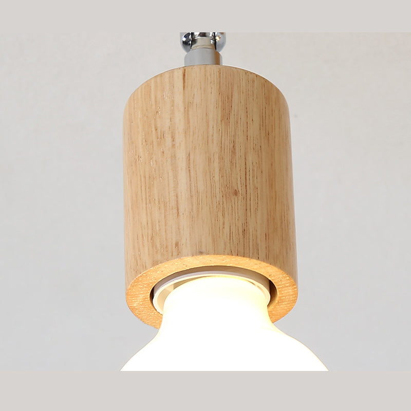 Éclairage sur rail nordique de style japonais, projecteur réglable en bois monté en surface, pour la maison, le salon, l'allée murale et le magasin commercial