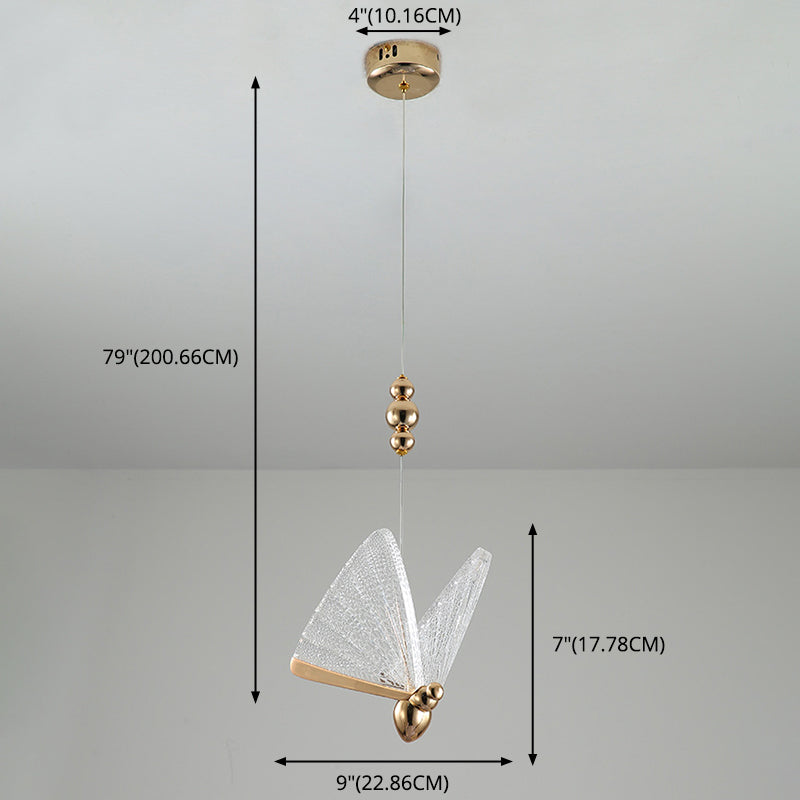 Modern Creative Creative Butterfly Candant Light Creative Acrilic Acrilic Hanging Lampade per soggiorno