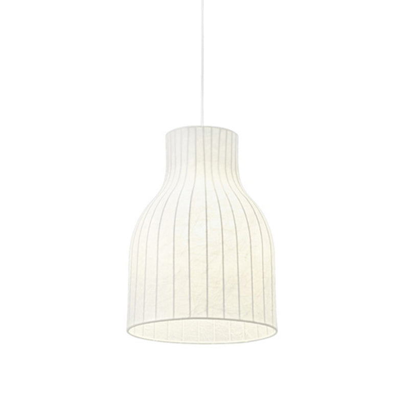 Eenvoud zijden stof lantaarn tint hanglamp moderne stijl 1-licht suspensie verlichting armatuur voor slaapkamer