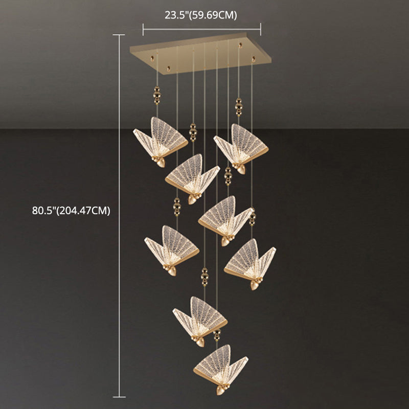 Moderne minimalistische stijl vlinder hanglampje lichtkit acryl hangend licht voor woonkamer