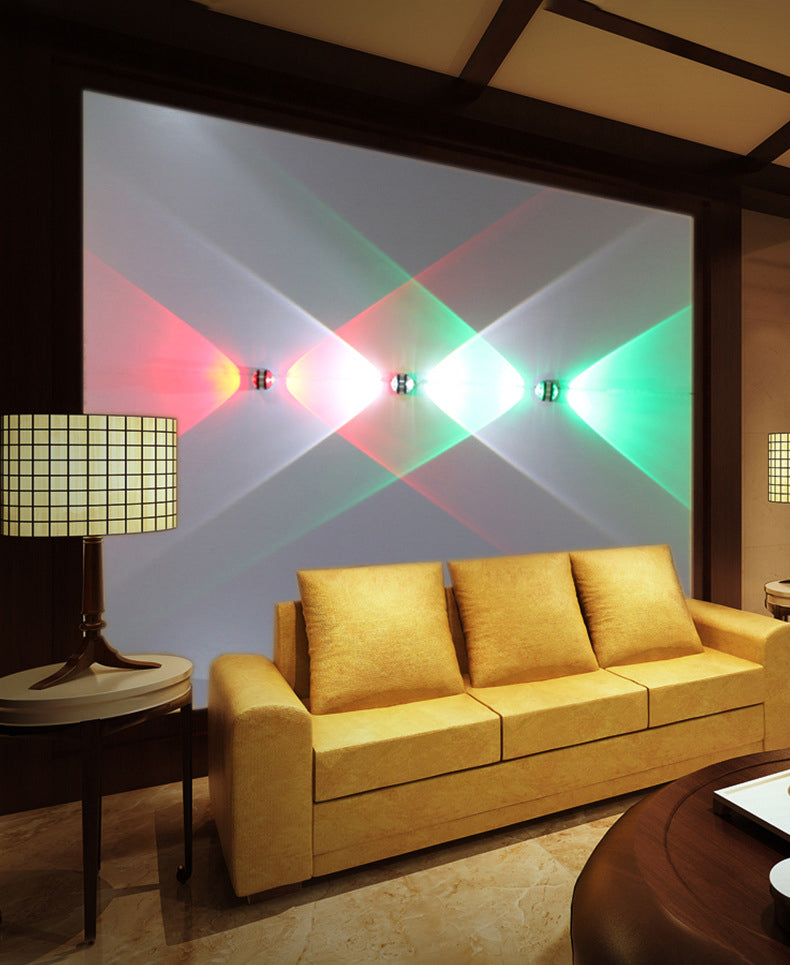 Moderner Kreis auf und ab LED Wandleuchter Kristall 2 Lichter Wandlampen