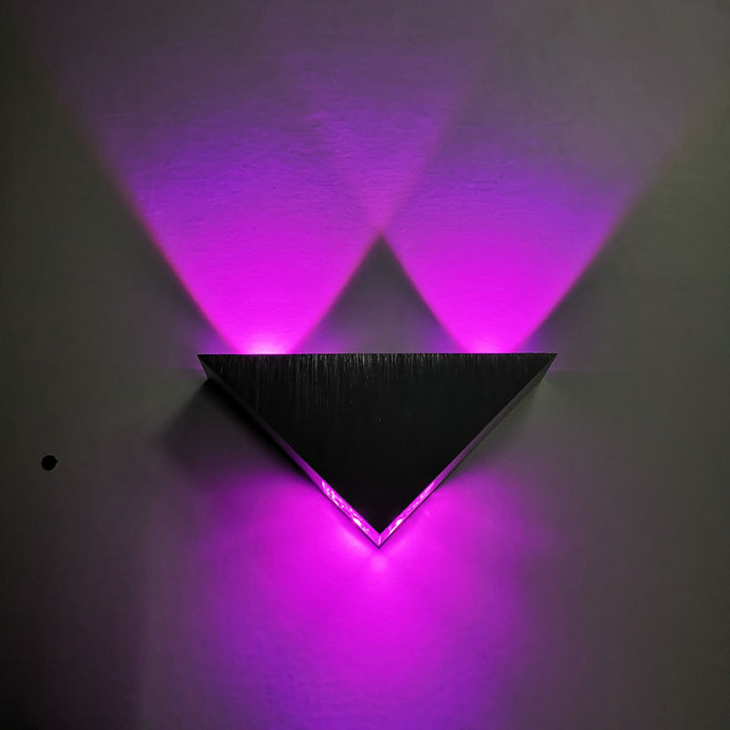 Sliver Brossé lampe murale triangulaire en aluminium Brossé 3 Lights Corridor Corridor Asle LED MUR LEUL