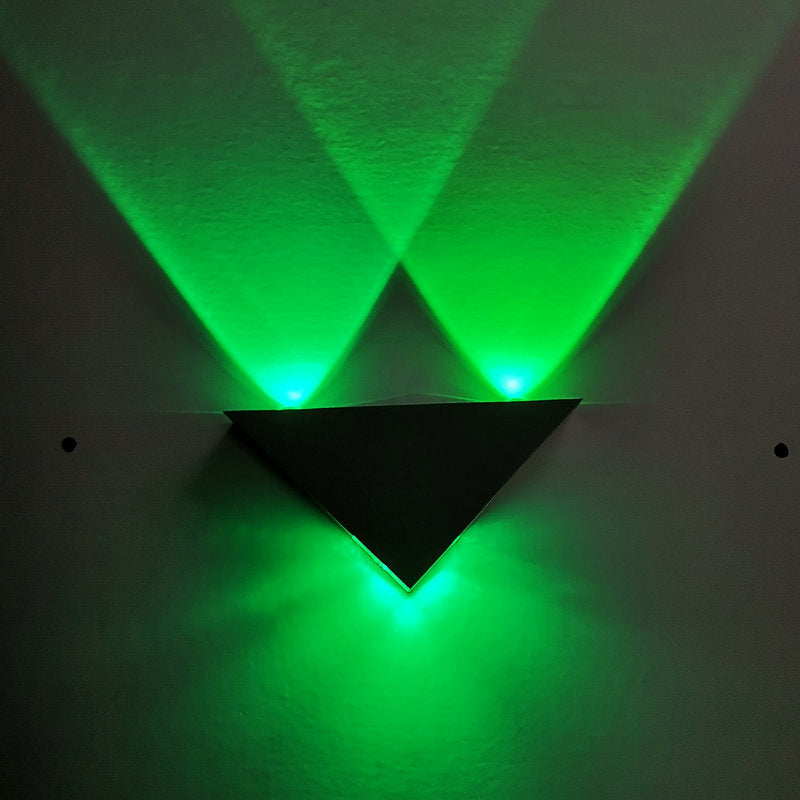 Sliver Brossé lampe murale triangulaire en aluminium Brossé 3 Lights Corridor Corridor Asle LED MUR LEUL