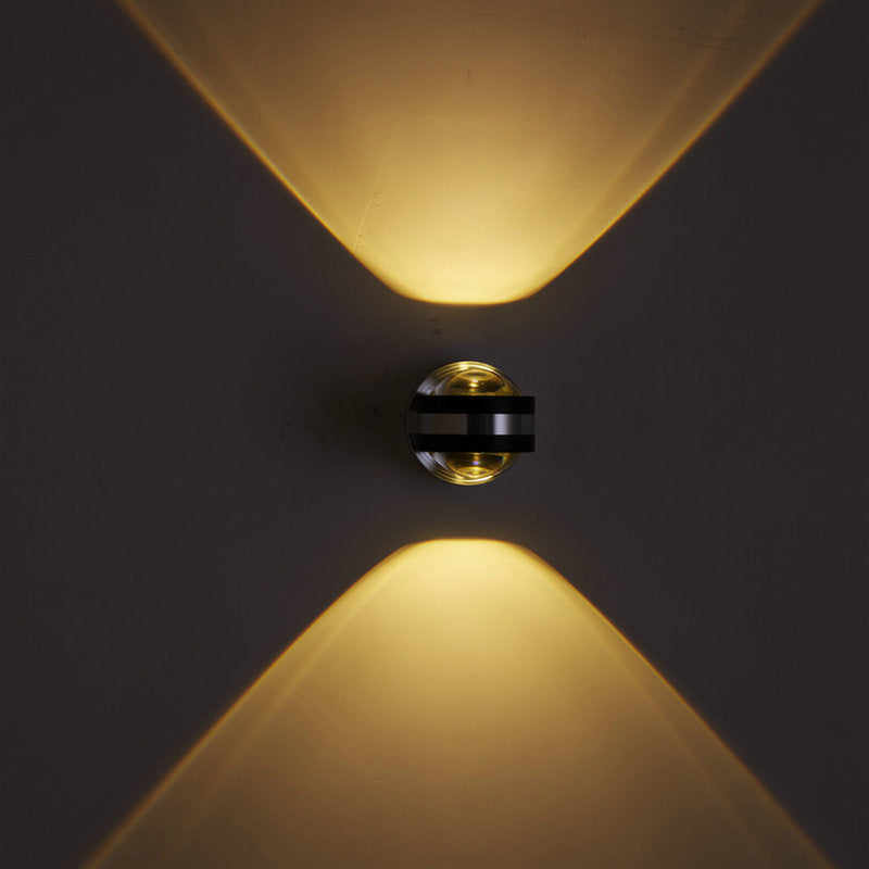 Stile moderno mini a led lampada a parete in cristallo lente in alluminio Ambiente Sconce da parete per caffetteria pub