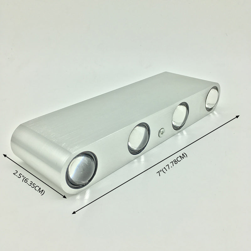 8-Lights Rectangular LED Wall Lamp Creative Aluminum Decorative Ambiance Light for Pub Coffee Shop