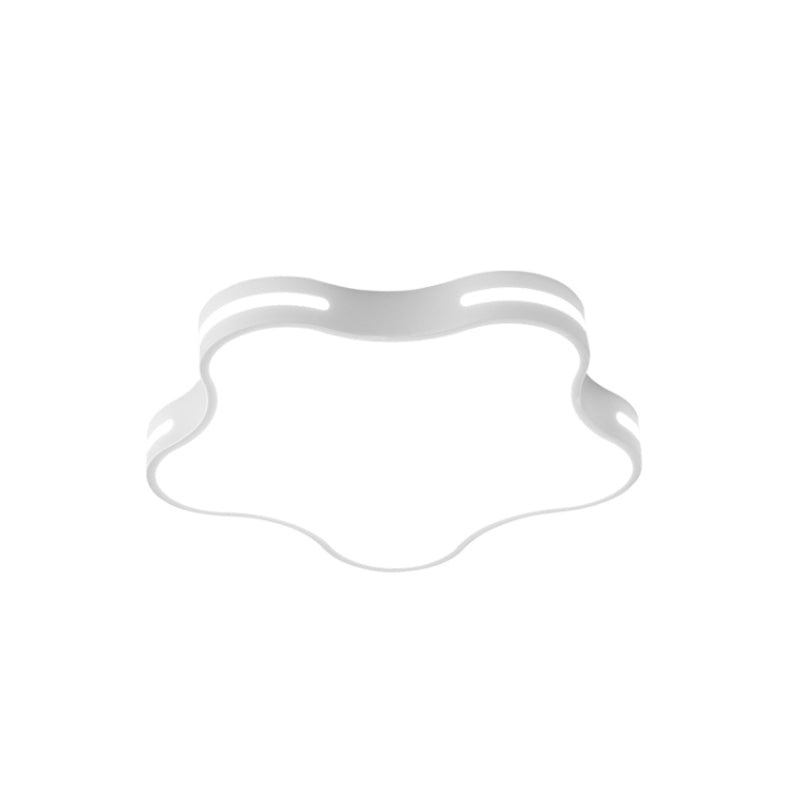 Minimalistische Star Flush Mount Light 19.5" Brede Acryl LED Plafond Flushmount in Wit