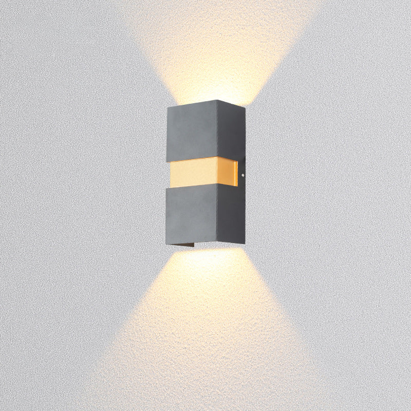 Rechteckige Aluminium im Freien LED LED Wandleuchte IP65 wasserdichte modern