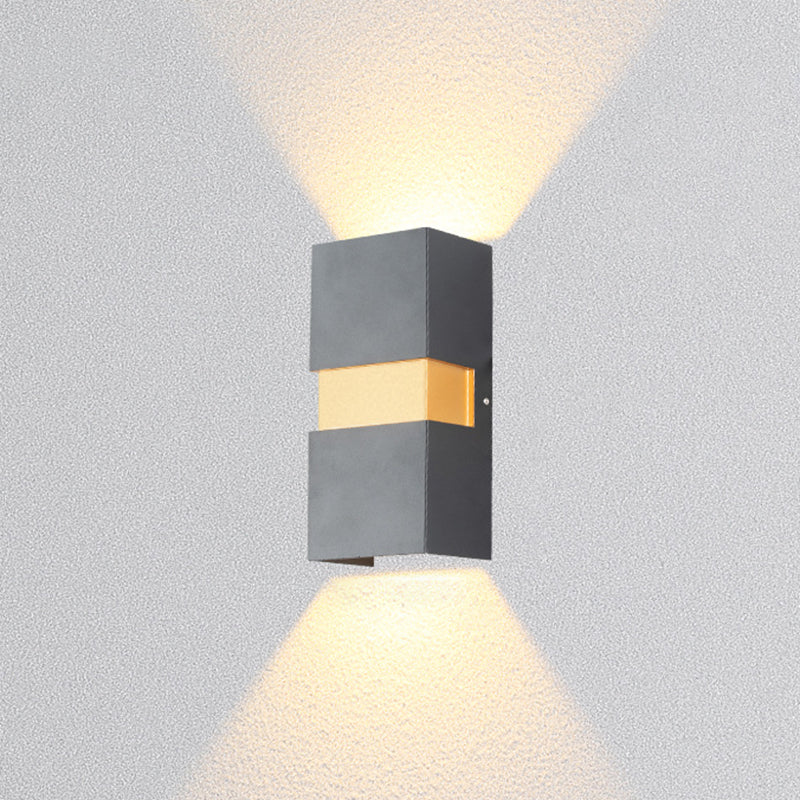 Rechteckige Aluminium im Freien LED LED Wandleuchte IP65 wasserdichte modern