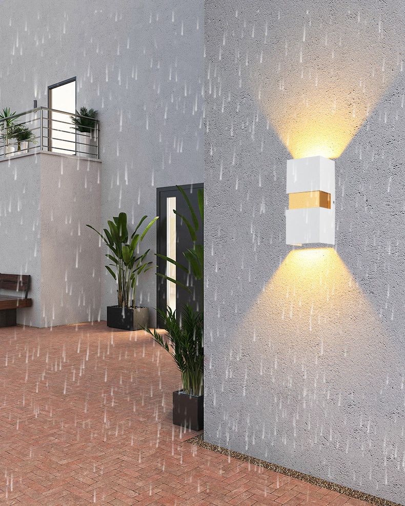 Rechteckige Aluminium im Freien LED LED Wandleuchte IP65 wasserdichte modern