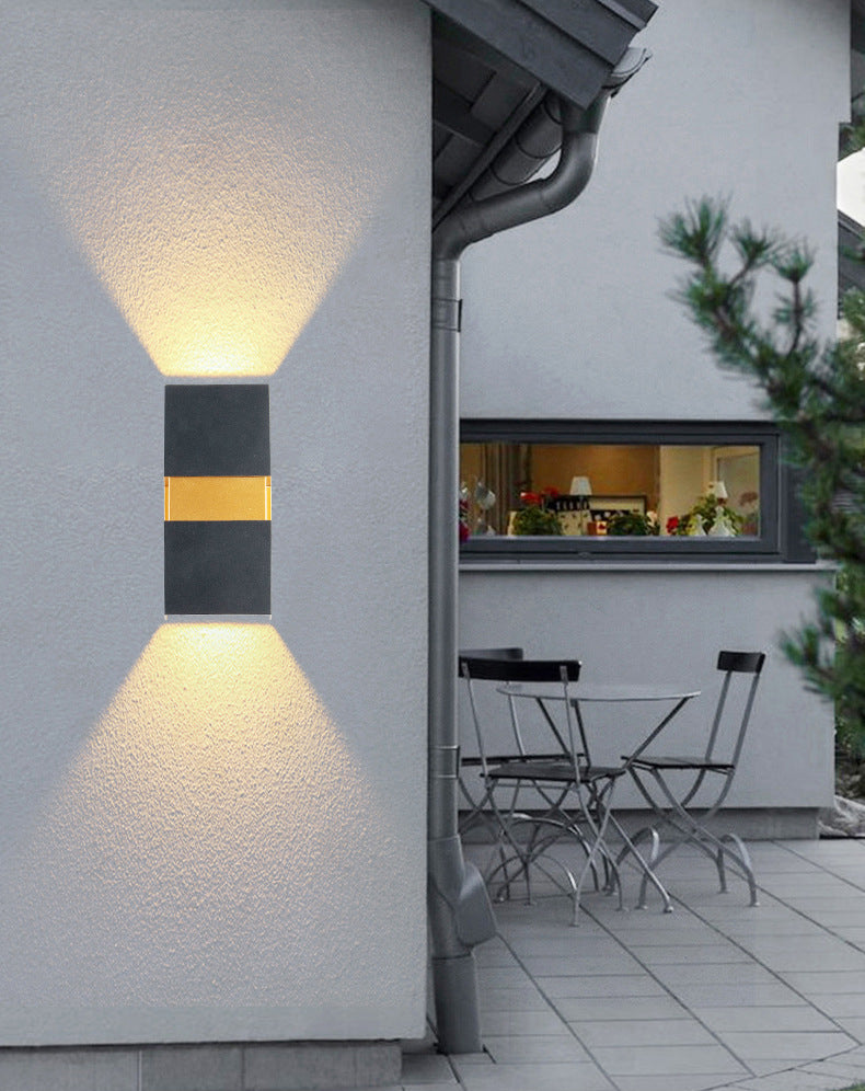 Rechteckige Aluminium im Freien LED LED Wandleuchte IP65 wasserdichte modern