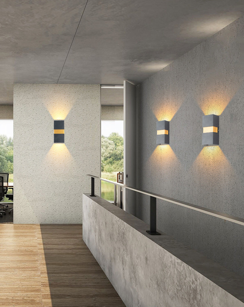 Rechteckige Aluminium im Freien LED LED Wandleuchte IP65 wasserdichte modern