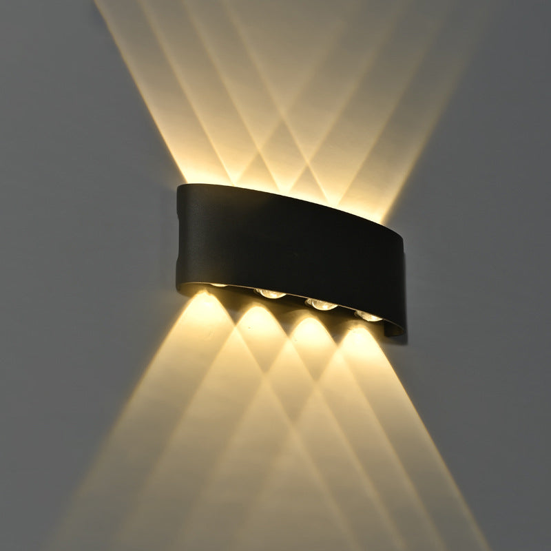 Moderner minimalistischer Stil nach oben und unten LED Wandleuchten Metallleuchten für Außenwand