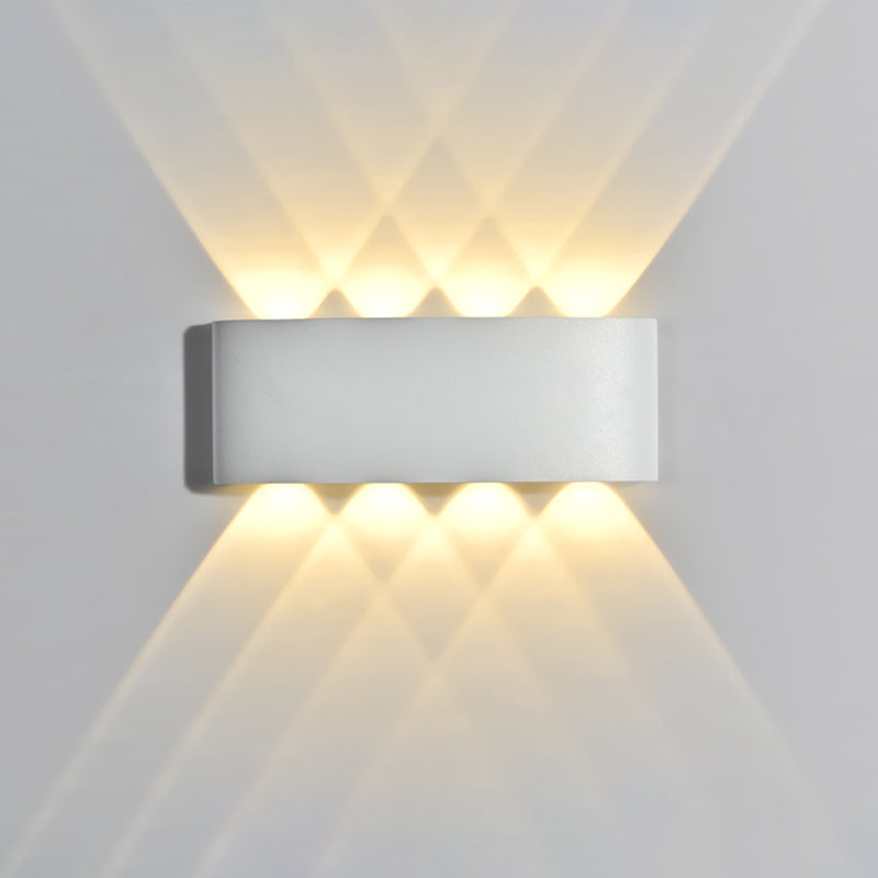 Moderner minimalistischer Stil nach oben und unten LED Wandleuchten Metallleuchten für Außenwand