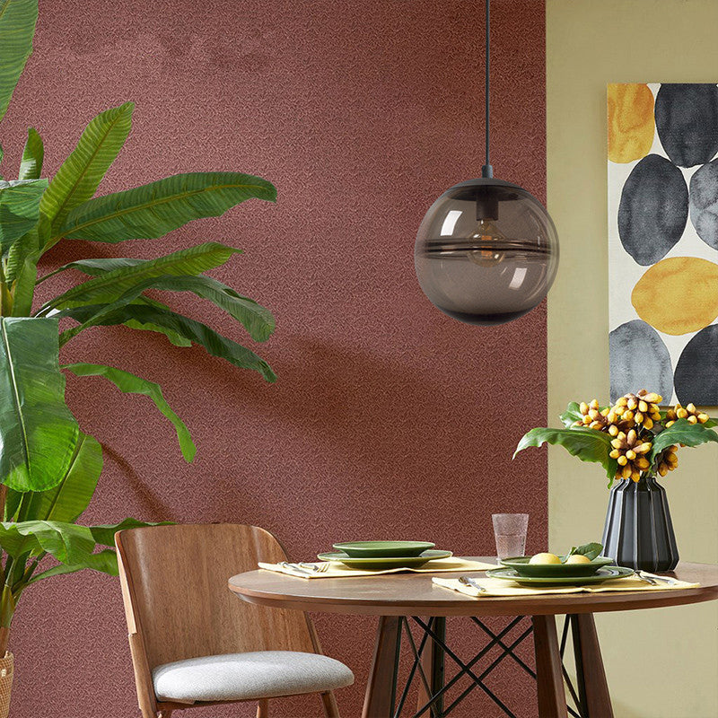 Globe Hanging Ceiling Light Contemporary Blue/Coffee Glass 1 Light Dining Room Pendant Light