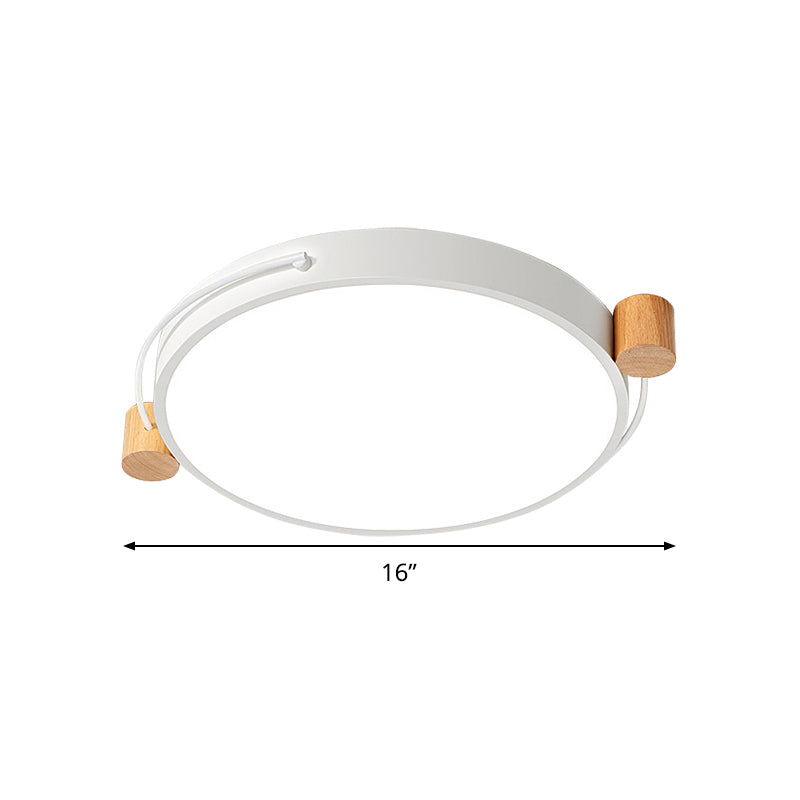 Minimalist Oval Ceiling Mount Light Fixture Metal LED 16"/19.5"/23.5" Long Bedroom Flushmount Lighting in Grey/White/Green, Warm/White Light