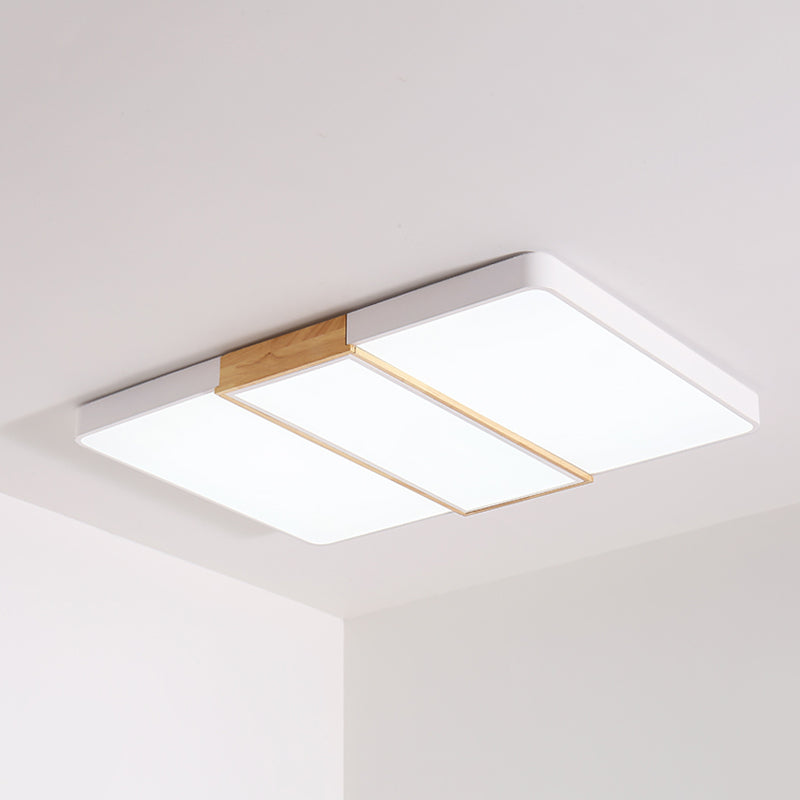 Colorblock rectangulaire encastré éclairage nordique acrylique salon LED plafonnier