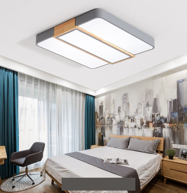 Colorblock rectangulaire encastré éclairage nordique acrylique salon LED plafonnier