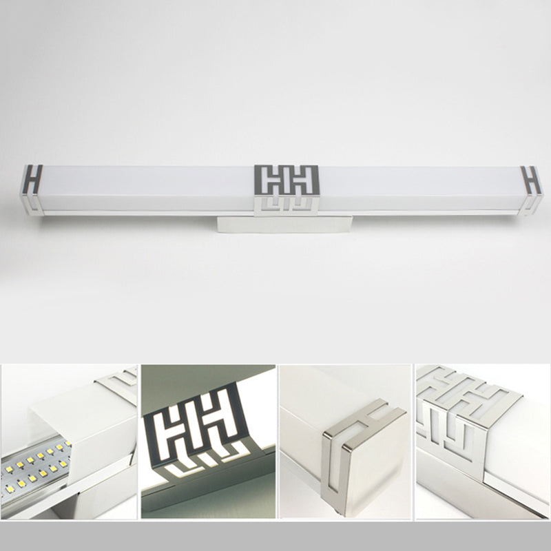 Simplicité Rectangle Vanity Sconce Lights Acrylique Moup Moup Light Aymat pour salle de bain