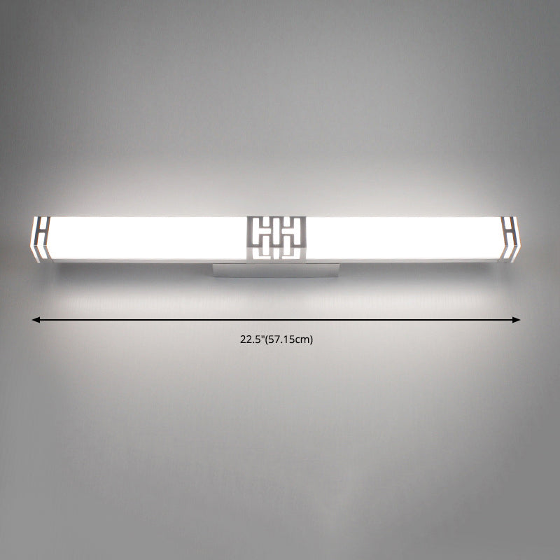 Simplicité Rectangle Vanity Sconce Lights Acrylique Moup Moup Light Aymat pour salle de bain