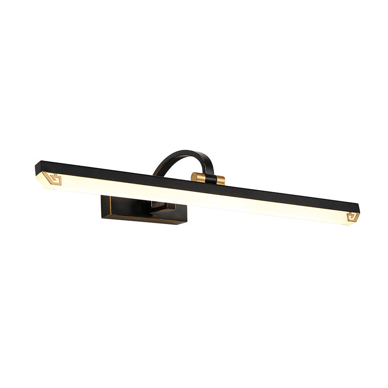 Vintage Simplicity Rectangle Vanity Light Fixture Acrylic Wall Lighting Fixtures for Bathroom