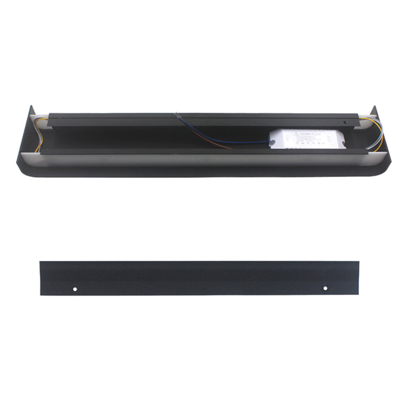 Moderne minimalistische stijl rechthoek muur gemonteerde ijdelheid lichten metaal ijdelheid armaturen