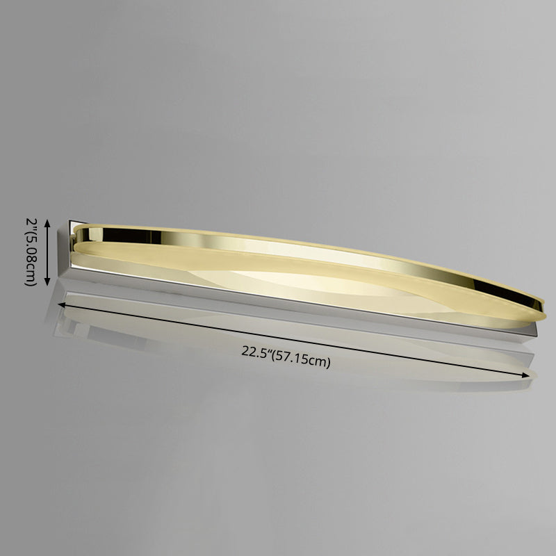 Vanité ovale Lumières murales modernes Simplicité Acrylique Vanité Grappés pour salle de bain