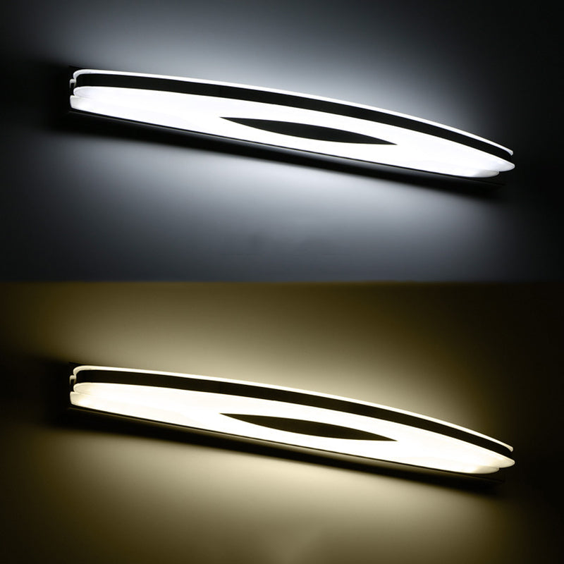 Vanité ovale Lumières murales modernes Simplicité Acrylique Vanité Grappés pour salle de bain