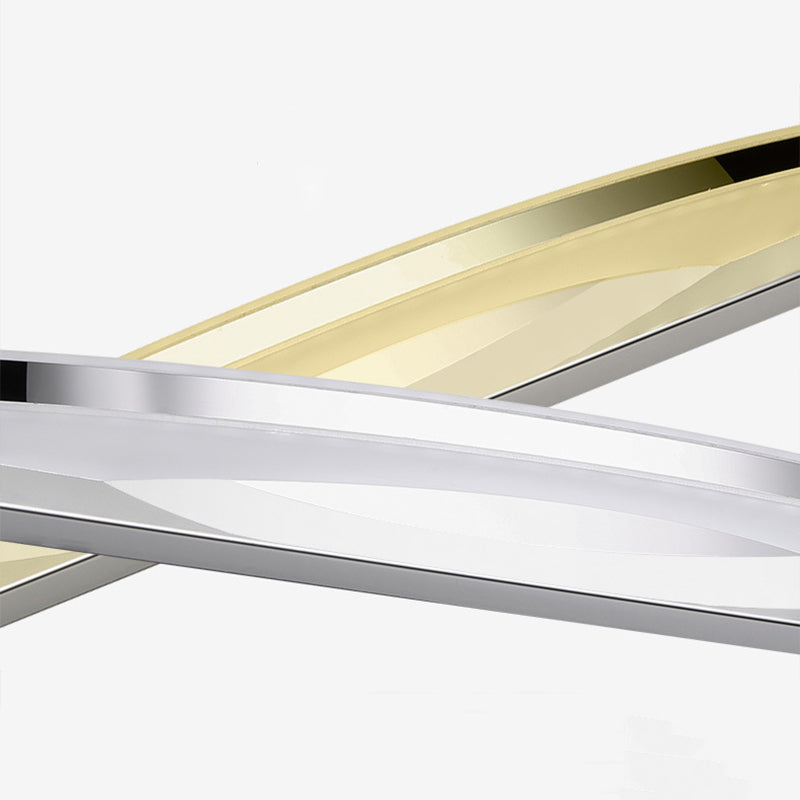 Vanité ovale Lumières murales modernes Simplicité Acrylique Vanité Grappés pour salle de bain