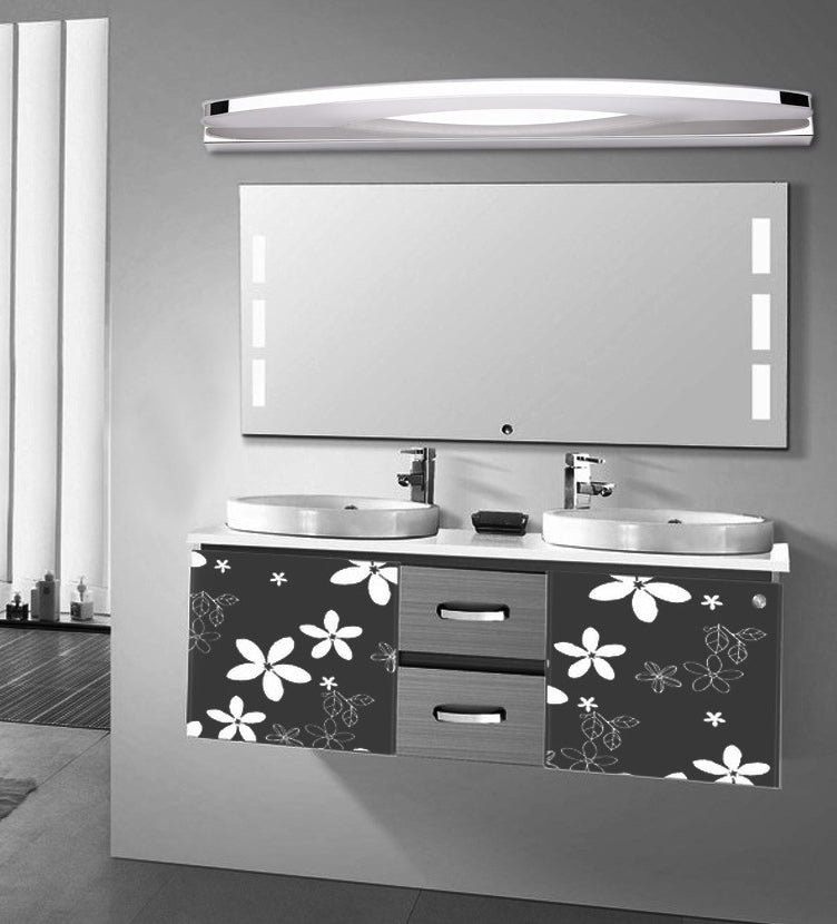 Vanité ovale Lumières murales modernes Simplicité Acrylique Vanité Grappés pour salle de bain