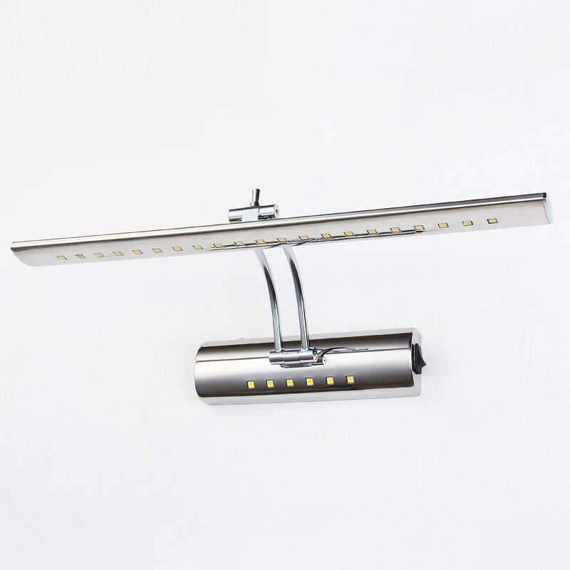 Simplicité moderne Vanité allongée Aménagement d'éclairage mural en acier inoxydable pour salle de bain