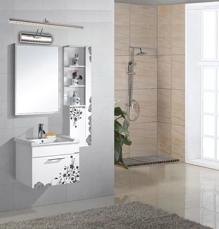 Modern Simplicity Elongated Vanity Light Fixture Stainless Steel Wall Lighting Fixtures for Bathroom