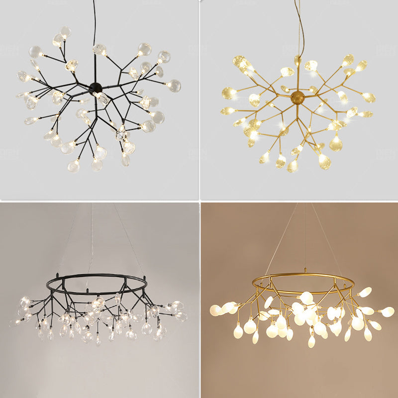 Estilo minimalista moderno techo en aerosol Costilla colgante de metal claro para sala de estar para sala de estar