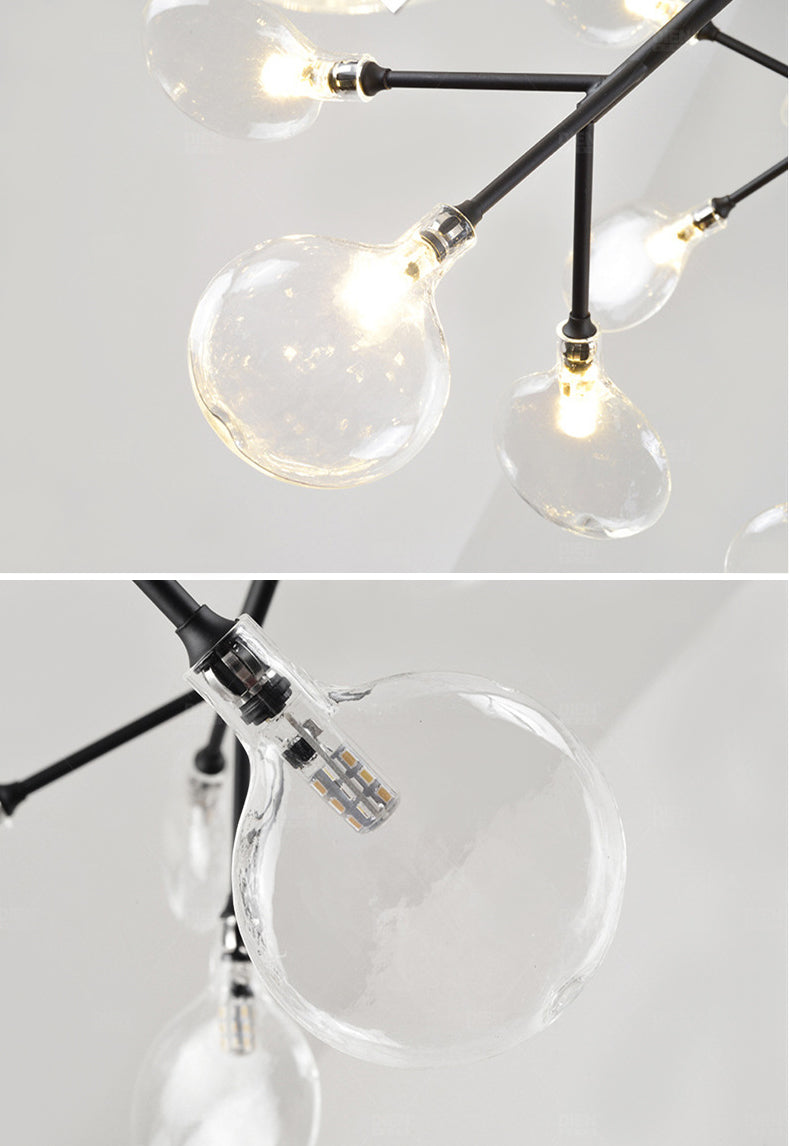 Estilo minimalista moderno techo en aerosol Costilla colgante de metal claro para sala de estar para sala de estar