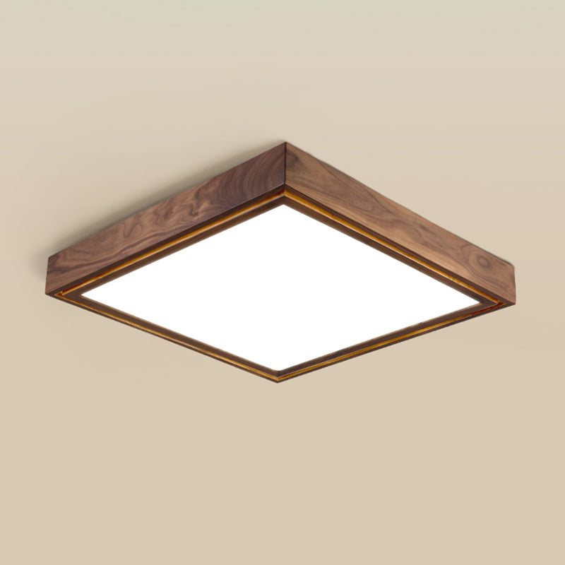 Modern Minimalist Wood Flush Mount 1-Light LED Flush Mount Plafond Licht voor slaapkamer